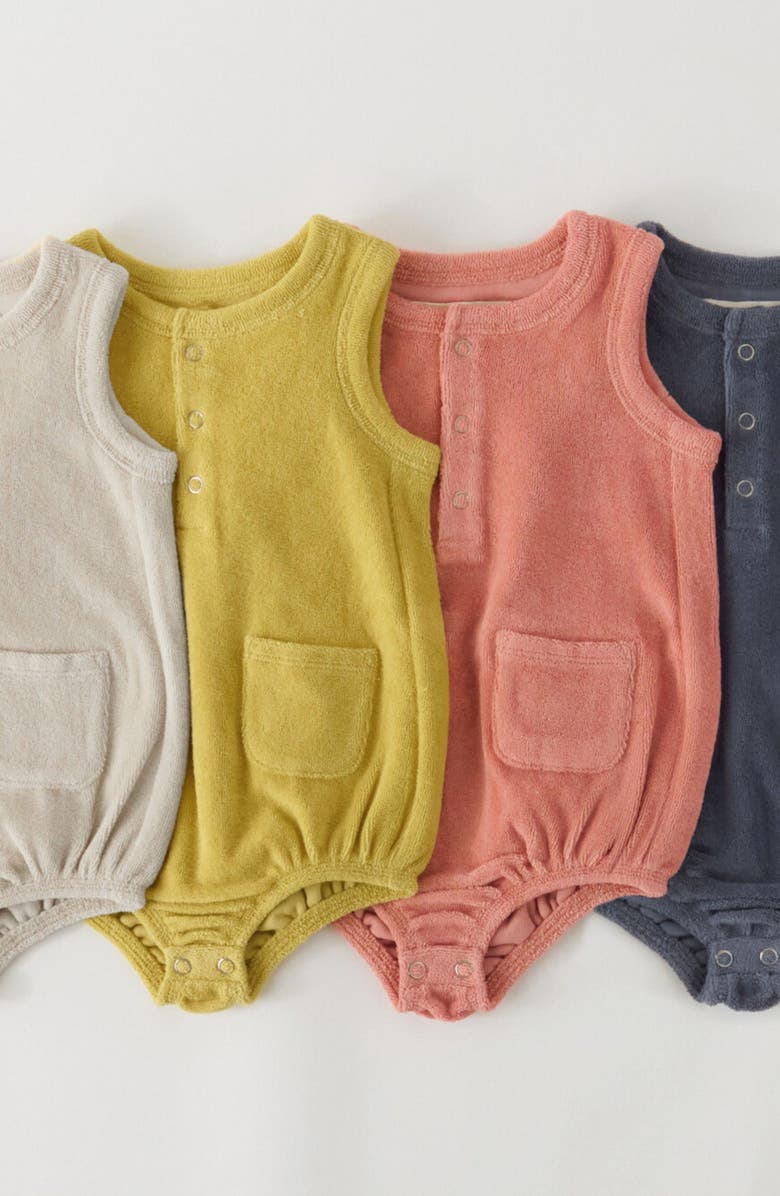 Pehr Classic Terry Bubble Romper, Alternate, color, Citrus