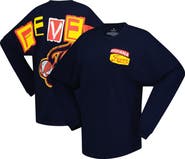 SPIRIT JERSEY Women's Spirit Jersey Navy Indiana Fever Patches Oversized Long Sleeve T-Shirt