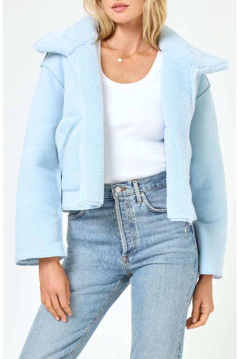Kalina Reversible Faux Fur Jacket, Main, color, ICE BLUE