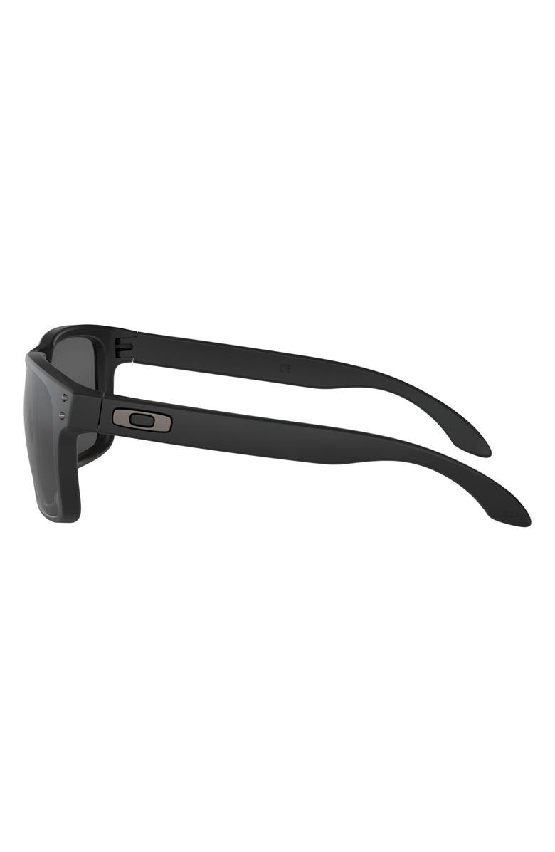 Oakley 56mm Polarized Rectangular Sunglasses, Alternate, color, Black