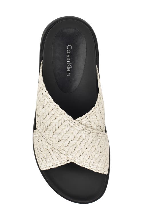 Calvin Klein Pacen Slide Sandal In White