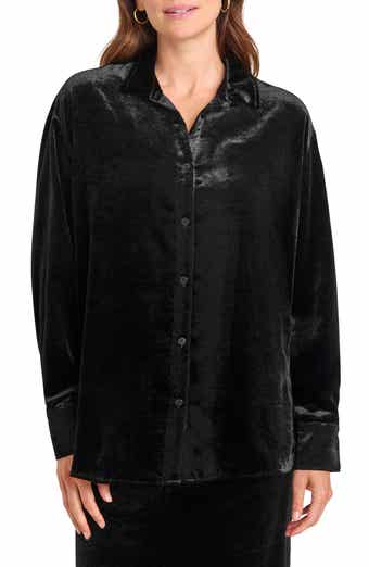 Splendid Velvet Button-Up Shirt