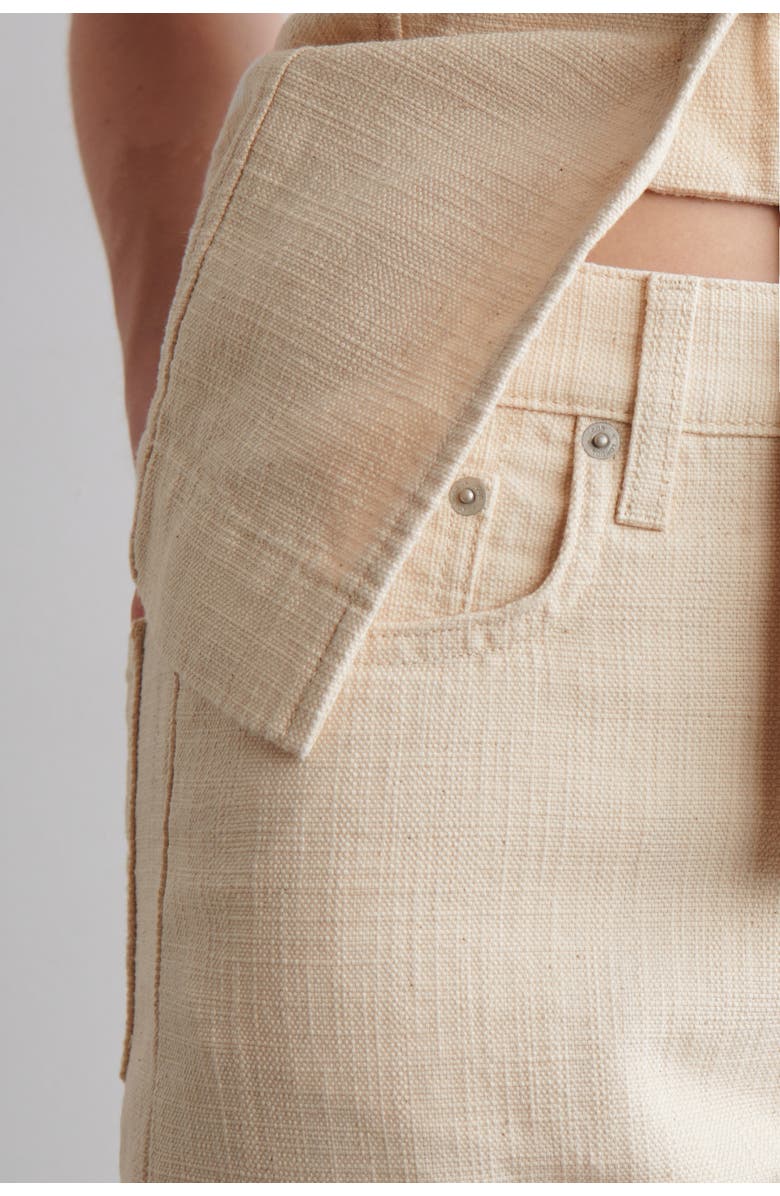 COS Chord Canvas Straight-Leg Jeans, Alternate, color, Chalk