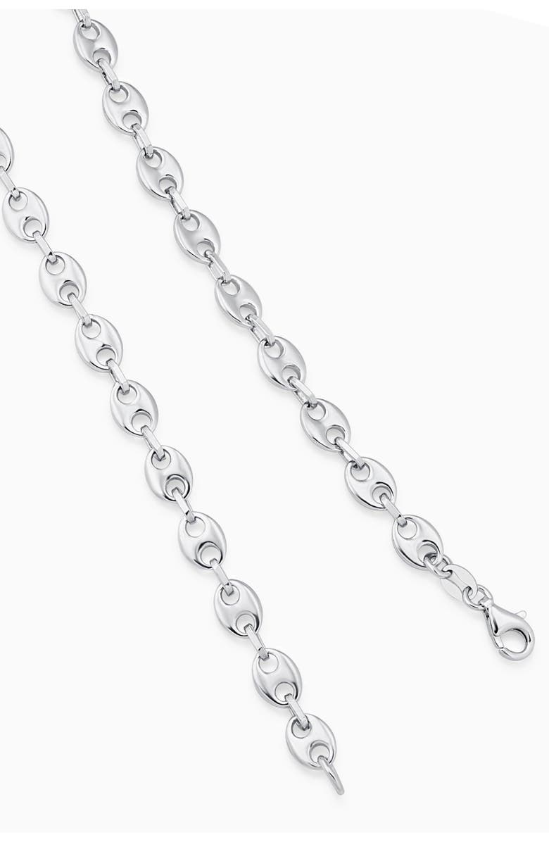 Oradina Sterling Silver Take Me There Mariner Necklace, Alternate, color, Sterling Silver