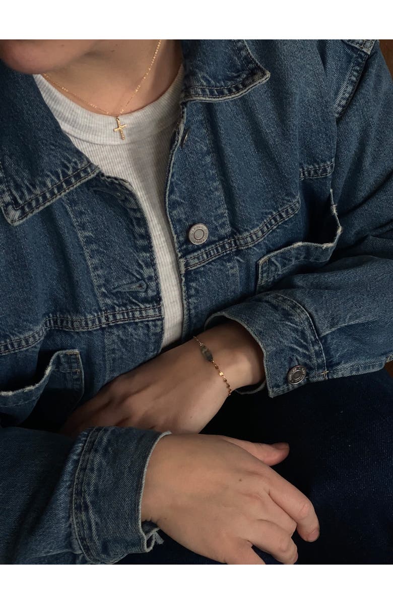 Set & Stones Levi Cross Pendant Necklace, Alternate, color, Gold