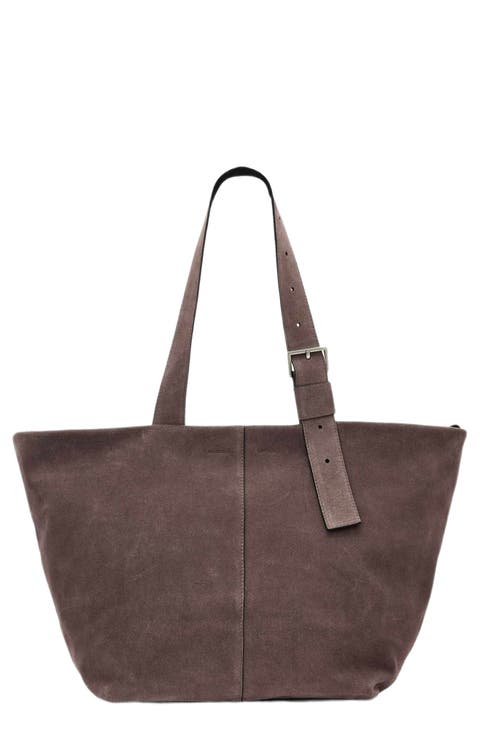 Alba Zip Suede Tote