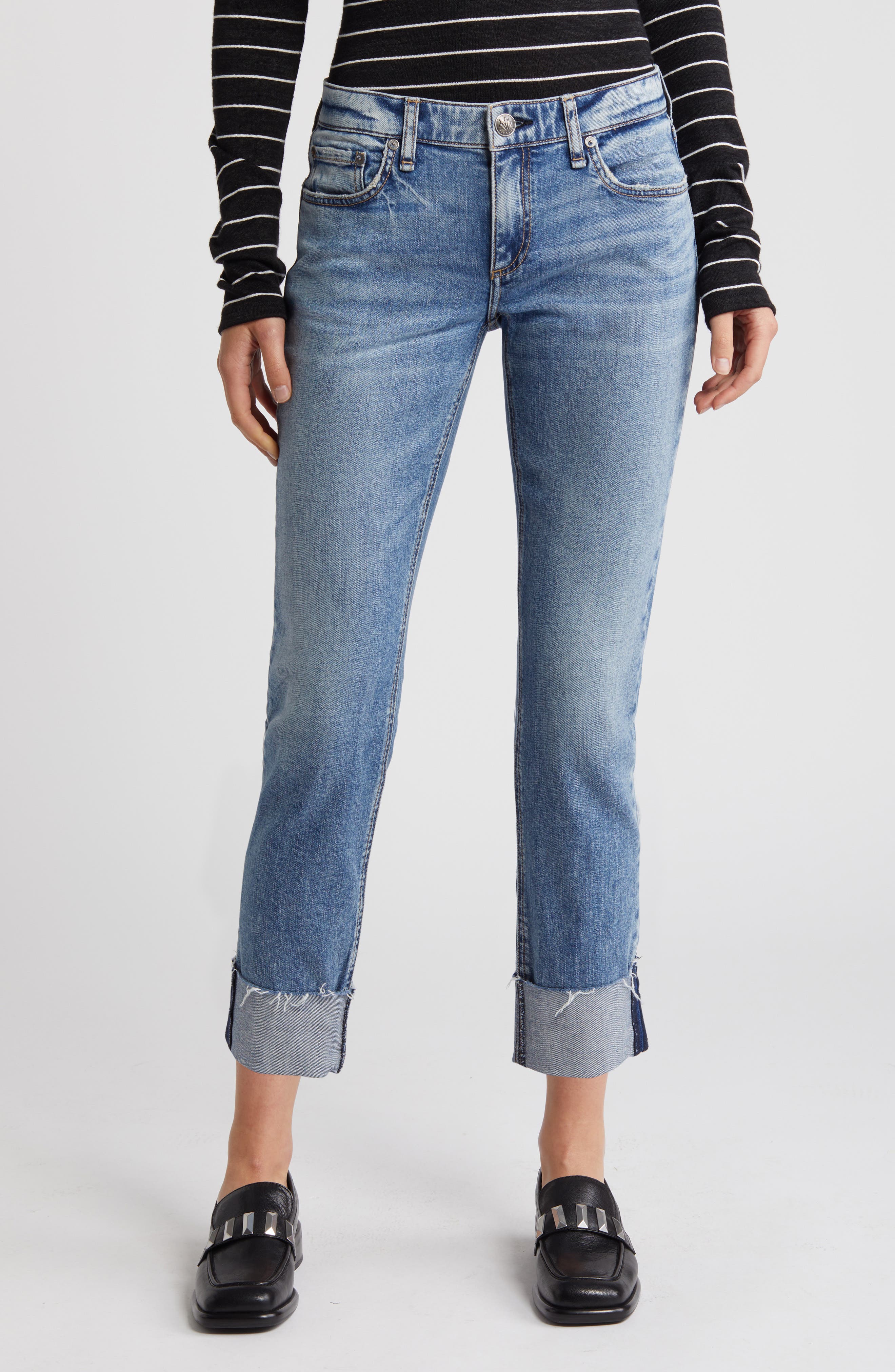 rag & bone Dre Low Rise Slim Boyfriend Jeans