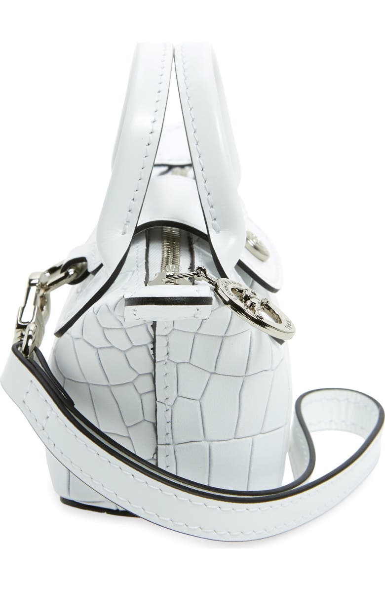 Longchamp Nano Le Pliage Cuir Croc Embossed Leather Top Handle Bag, Alternate, color,