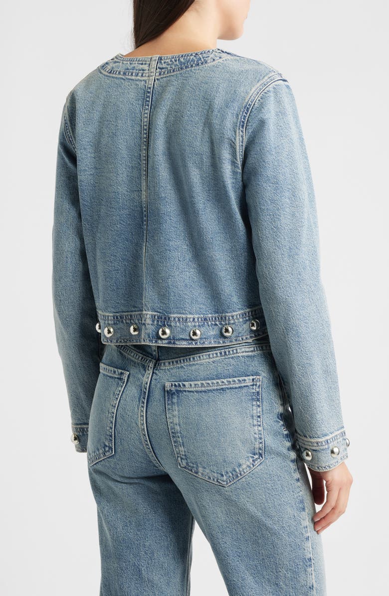 Rails Capistrano Crop Denim Jacket, Alternate, color, Desert Sky Studded
