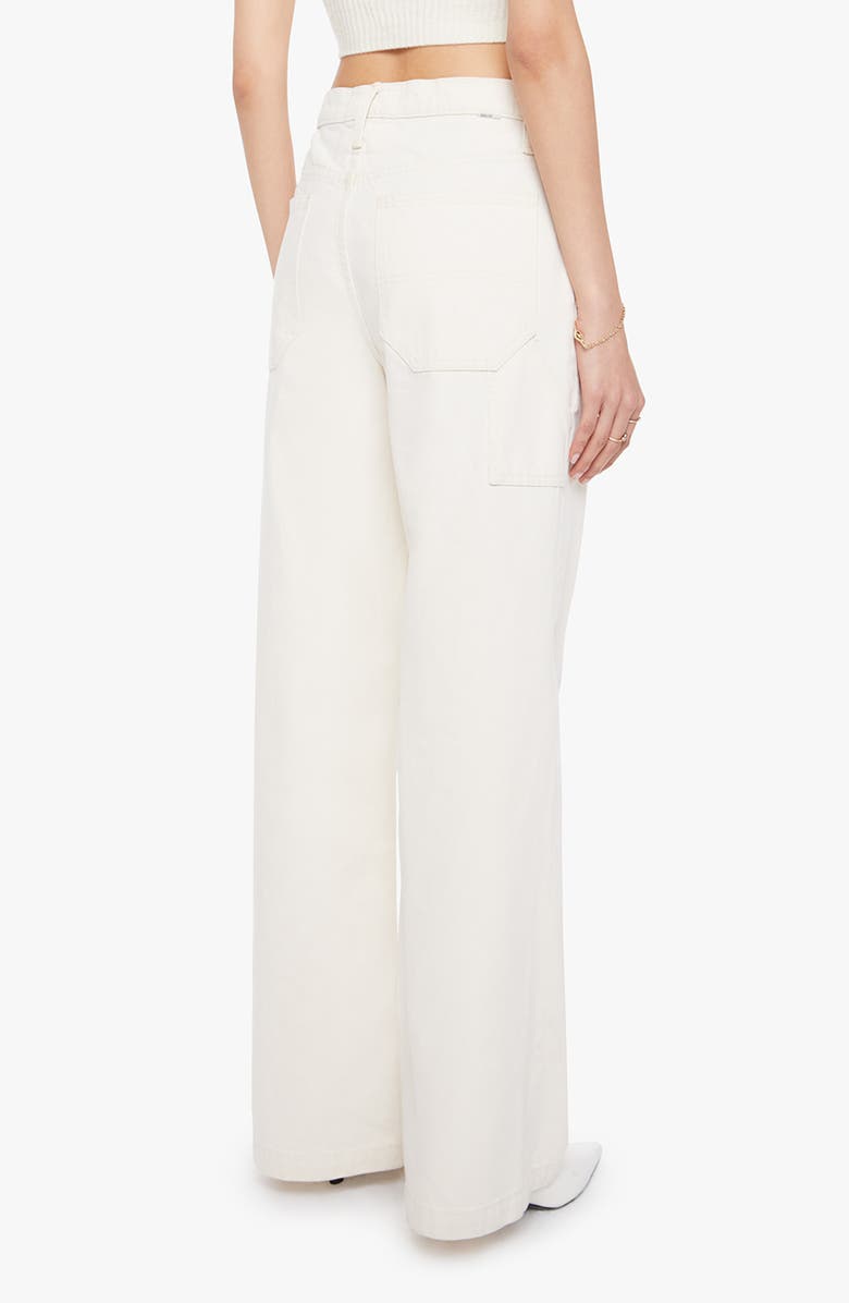 MOTHER The Chisel Sneak Wide Leg Jeans, Alternate, color, Natural Selection Ivory