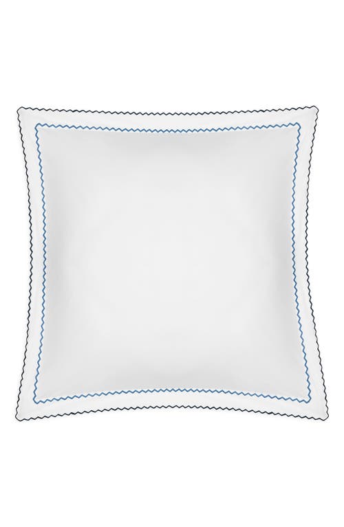 Matouk Axel Embroidered Boudoir Pillow Sham In Blue