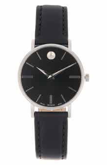 Corporate Classic Leather Strap Watch, 40mm