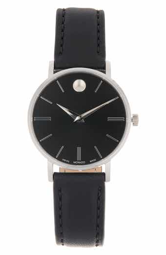 Corporate Classic Leather Strap Watch, 40mm