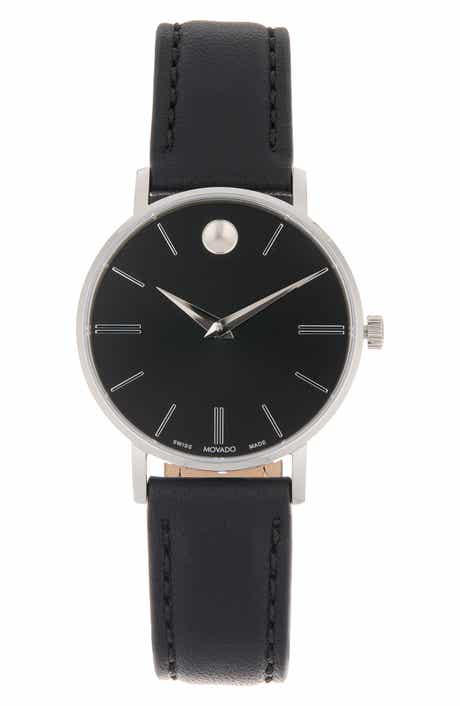 Corporate Classic Leather Strap Watch, 40mm