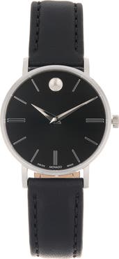 Movado Corporate Classic Leather Strap Watch, 40mm