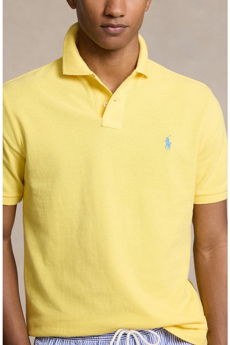 Solid Cotton Polo, Alternate, color, OASIS YELLOW