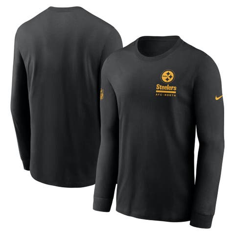 Men's Nike Black Pittsburgh Steelers Sideline Performance Long Sleeve T-Shirt
