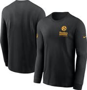 Nike Men's Nike Black Pittsburgh Steelers Sideline Performance Long Sleeve T-Shirt