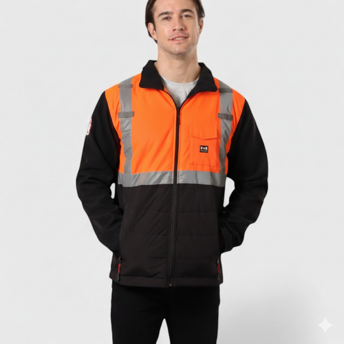 Canada Weather Gear Hi-visibility Work Jacket In Black