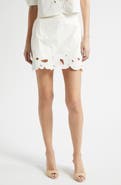 Cinq à Sept Paisley Bloom Embroidered Miniskirt