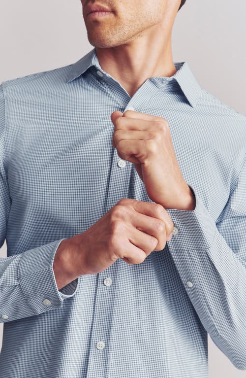 Rhone State Of Mind Grid Check Slim Fit Button-up Shirt In Blue
