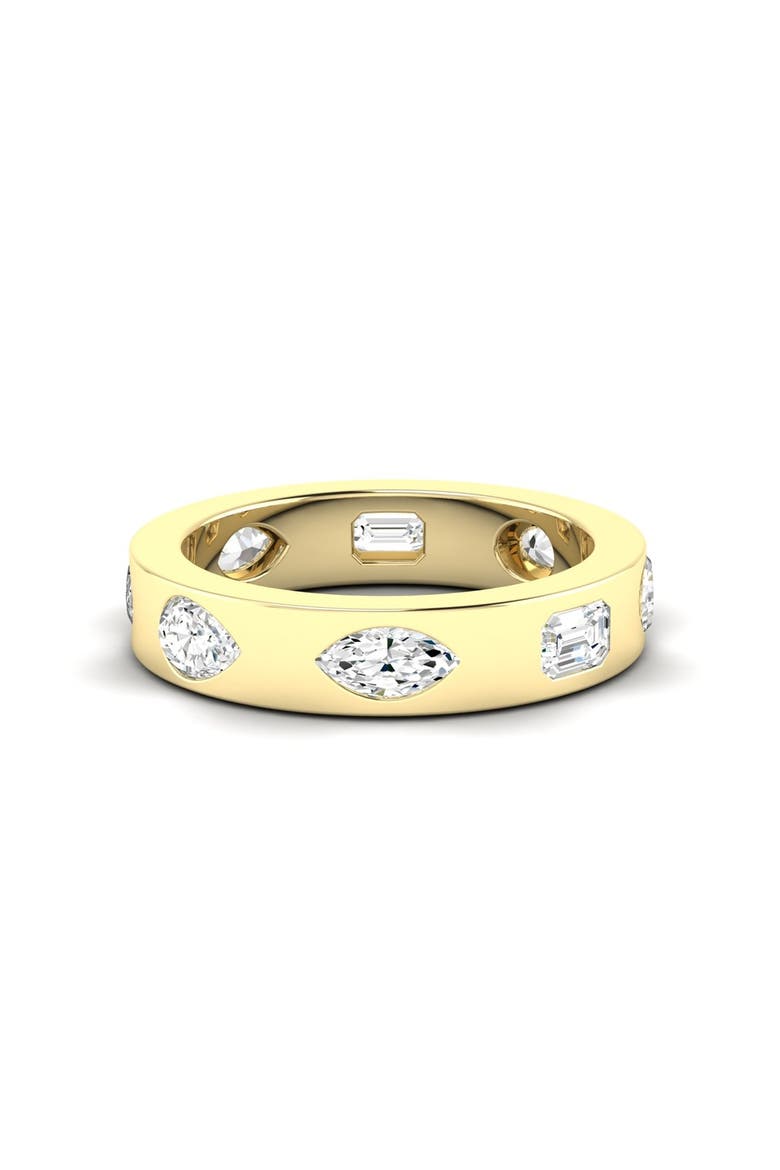 Multi Shape Inlay Lab Diamond Band in 14K, Main, color, Yellow Gold