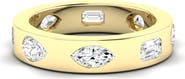 Everlee Multi Shape Inlay Lab Diamond Band in 14K