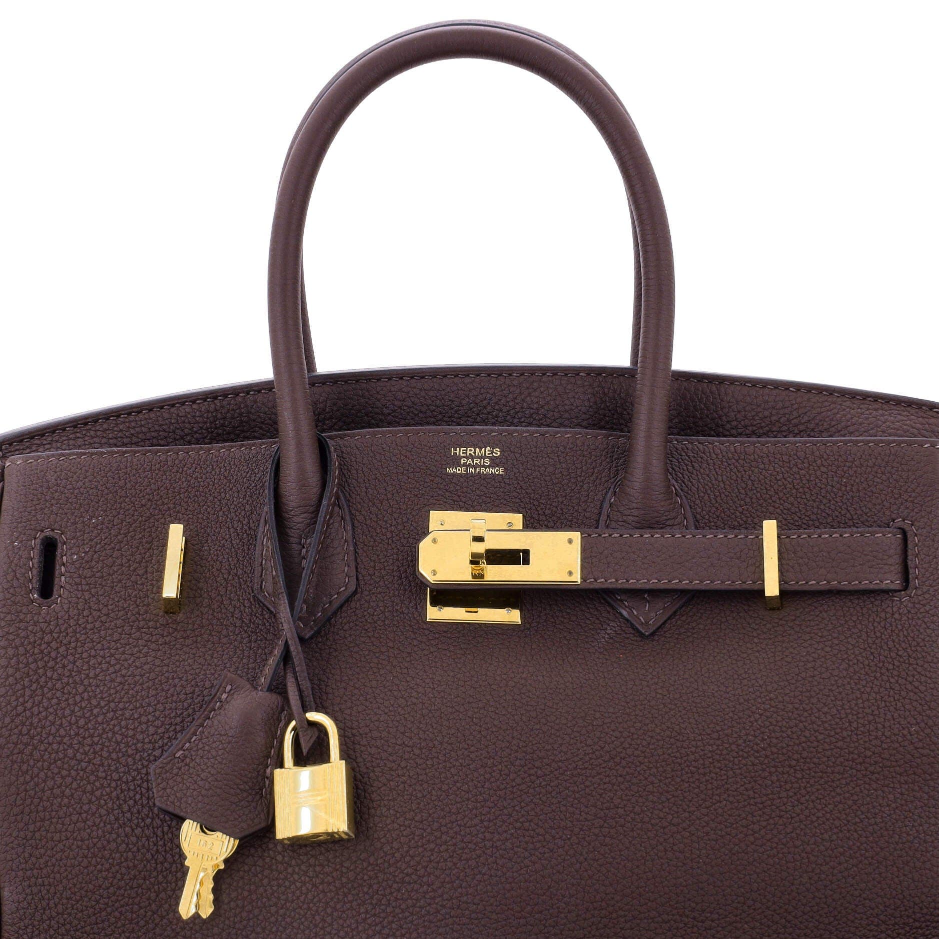 Pre-Owned Hermes Birkin Handbag Brown Novillo with Gold Hardware 30, Alternate, color, 