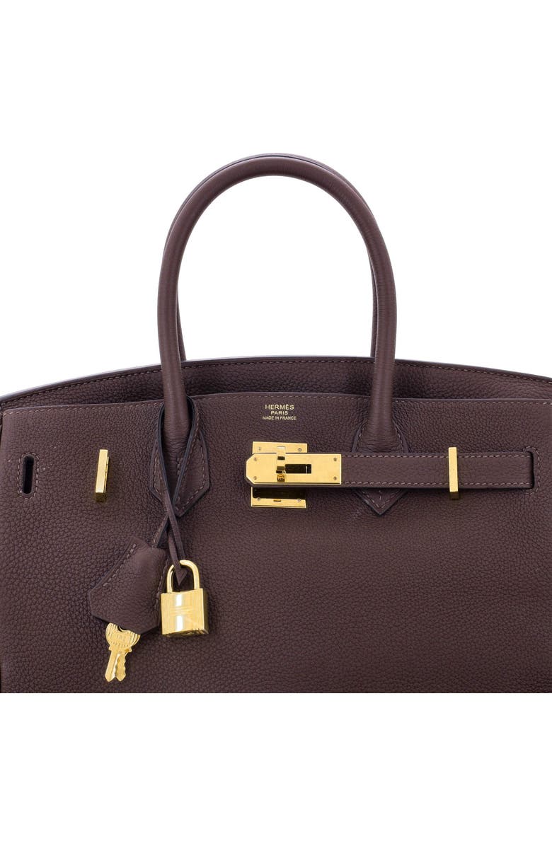 Pre-Owned Hermes Birkin Handbag Brown Novillo with Gold Hardware 30, Alternate, color, Havane