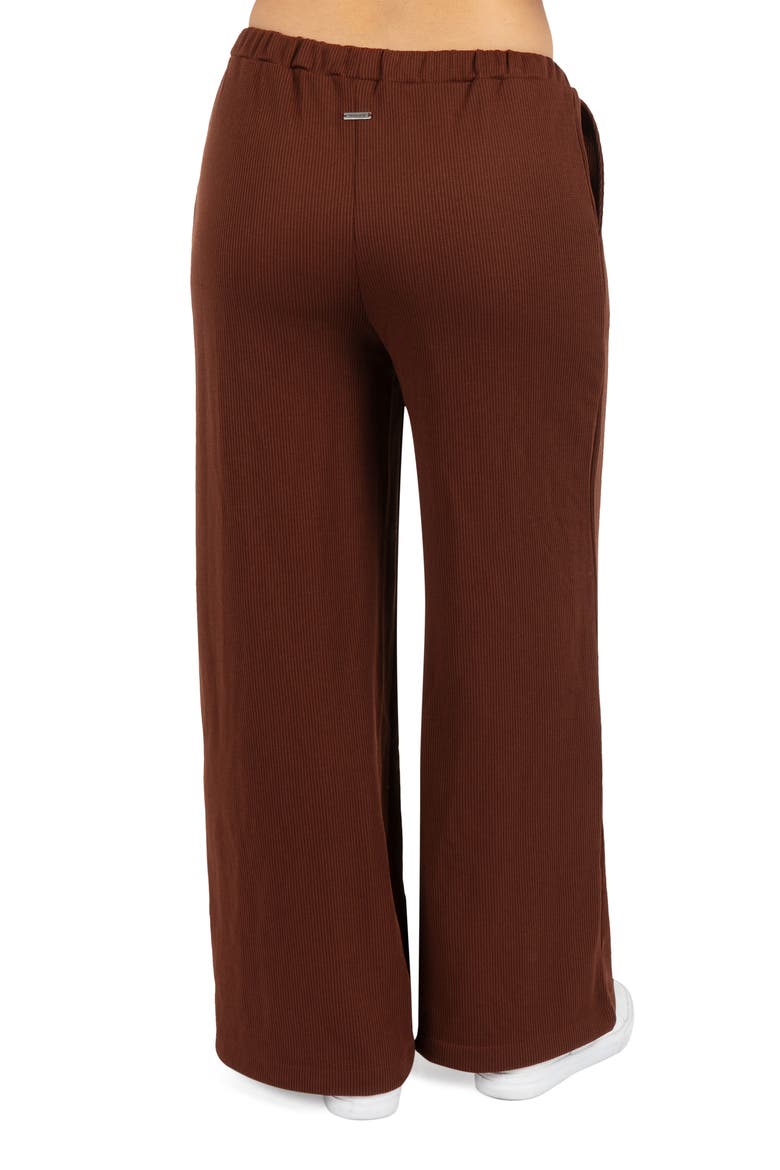 Villa Beach Flatback Rib Wide Leg Pants, Alternate, color, CAPPUCINO