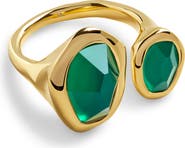 Monica Vinader Odyssey Green Onyx Open Ring