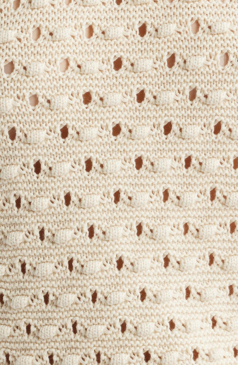 FRAME The Bauble Open Knit Cotton Sweater, Alternate, color,