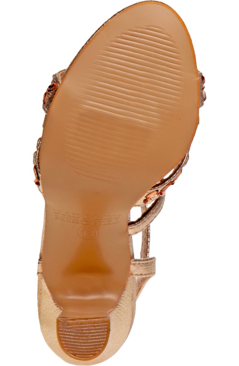 BADGLEY MISCHKA Big Girls Dress Heel Sandals, Alternate, color, Rose Gold