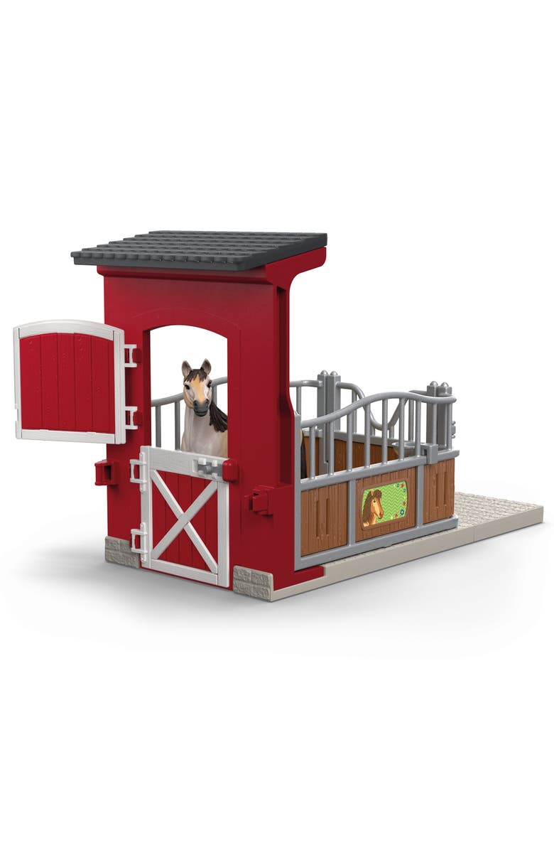 Schleich Farm World Ponybox and Mustang Mare 4 Piece Set, Alternate, color, Multicolored