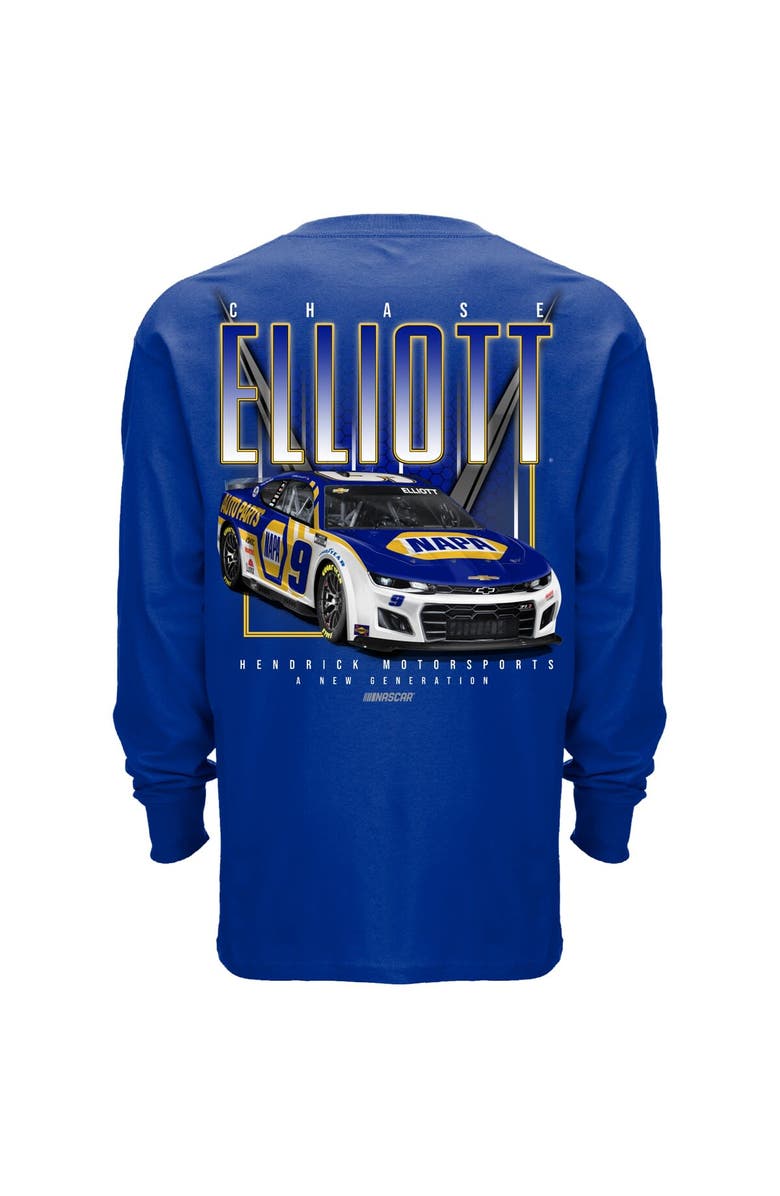 HENDRICK MOTORSPORTS TEAM COLLECTION Men's Hendrick Motorsports Team Collection Royal Chase Elliott NAPA Pit Road Long Sleeve T-Shirt, Alternate, color, 
