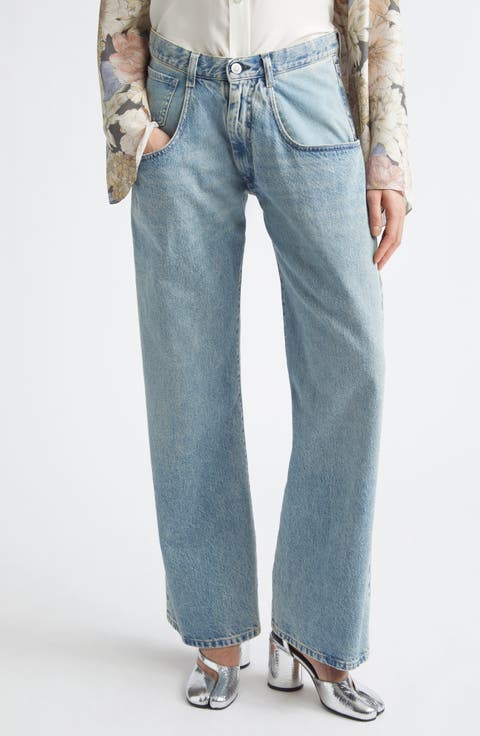 Straight Leg Jeans (Ice Blue)