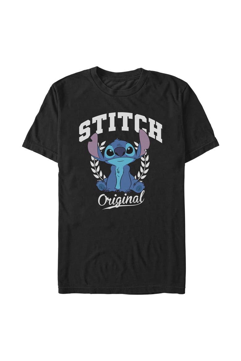 Men's Lilo & Stitch Original Collegiate Stitch  Graphic T-Shirt, Main, color, Black