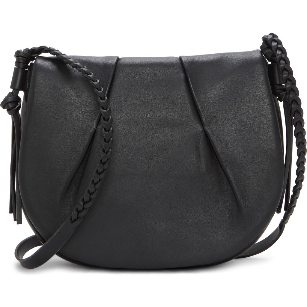 Vince Camuto Espen Leather Saddle Bag In Black