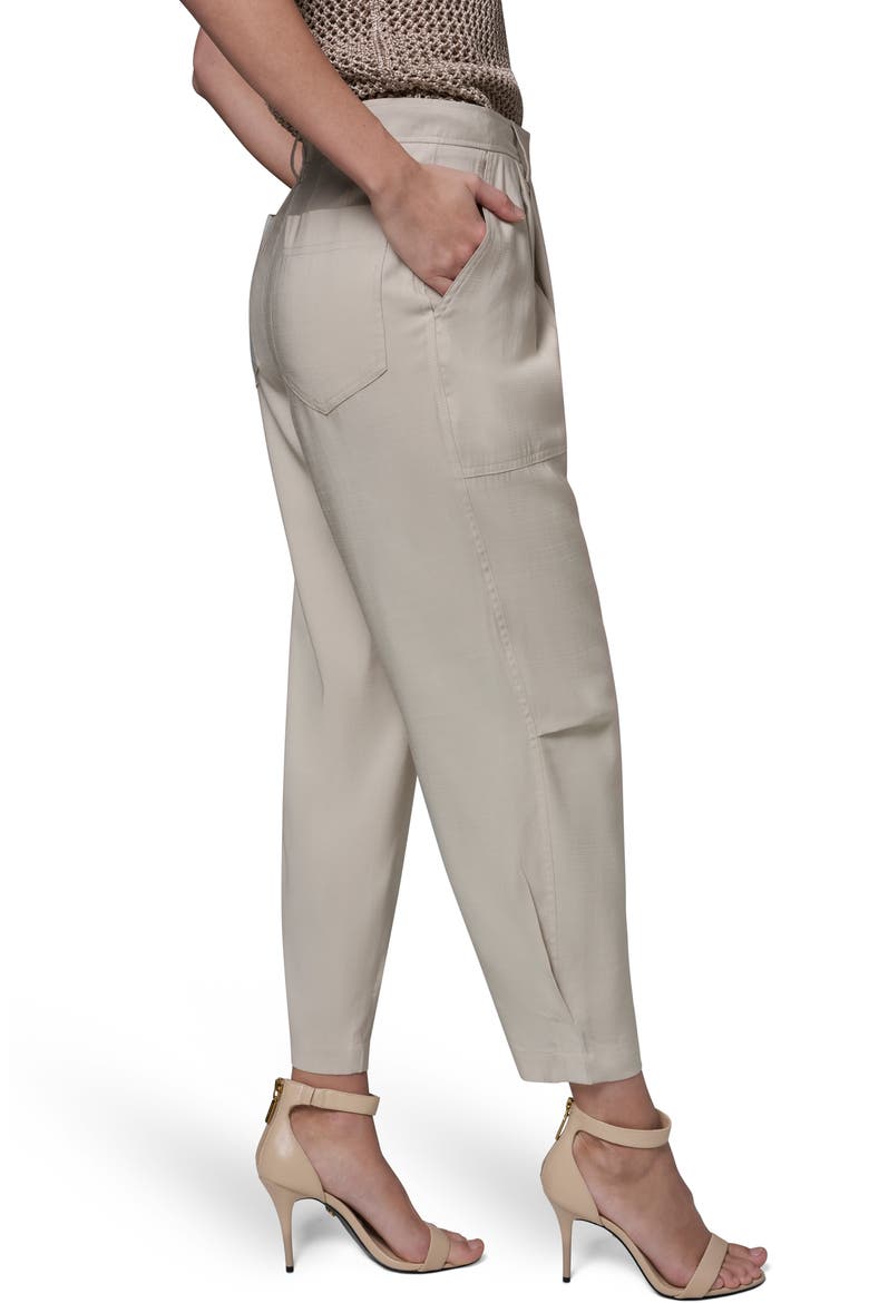 Pleated Crop Pants, Alternate, color, TUSCAN GREY