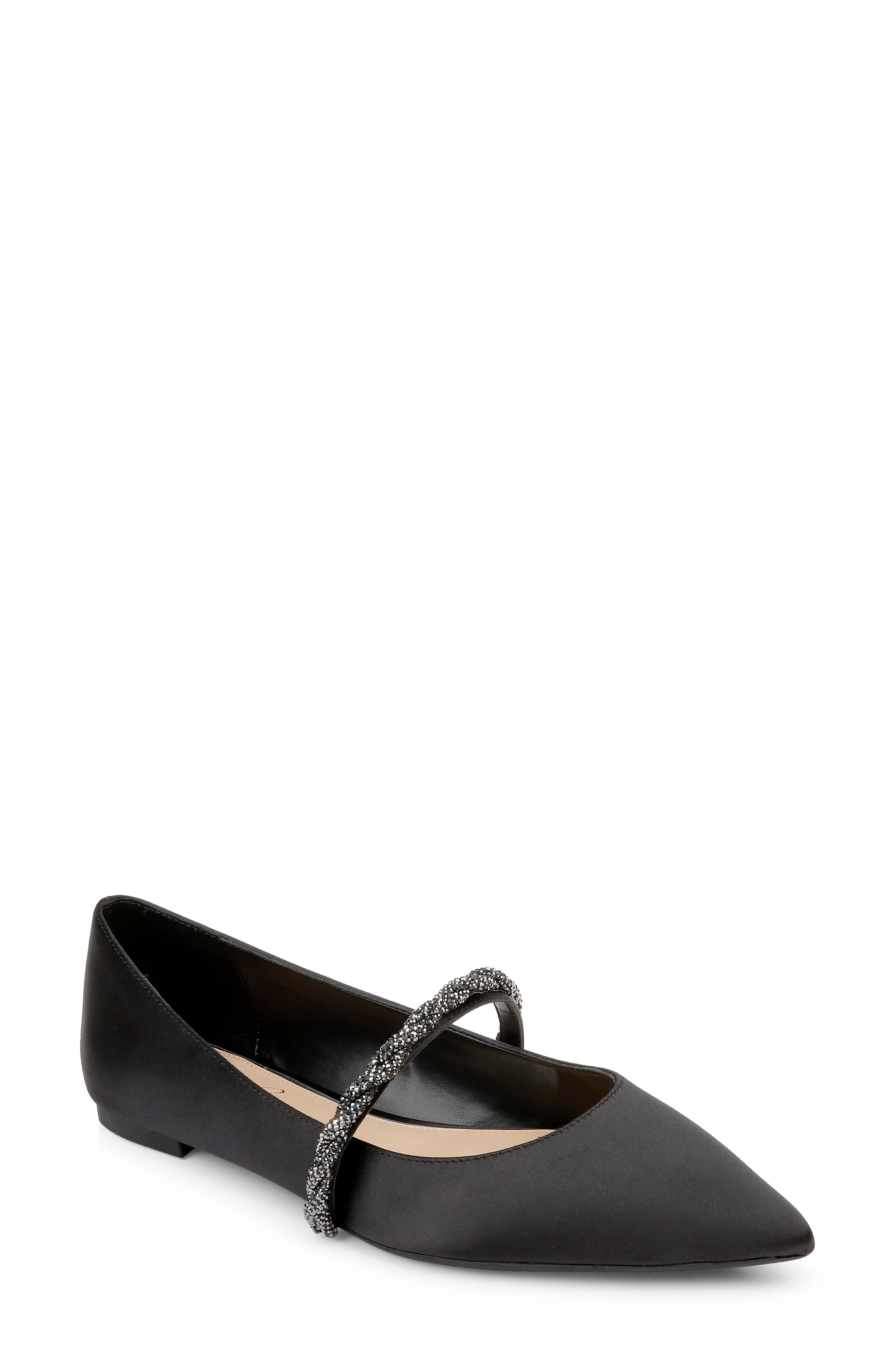 Jewel Badgley Mischka Vana Pointed Toe Flat, Main, color, 
