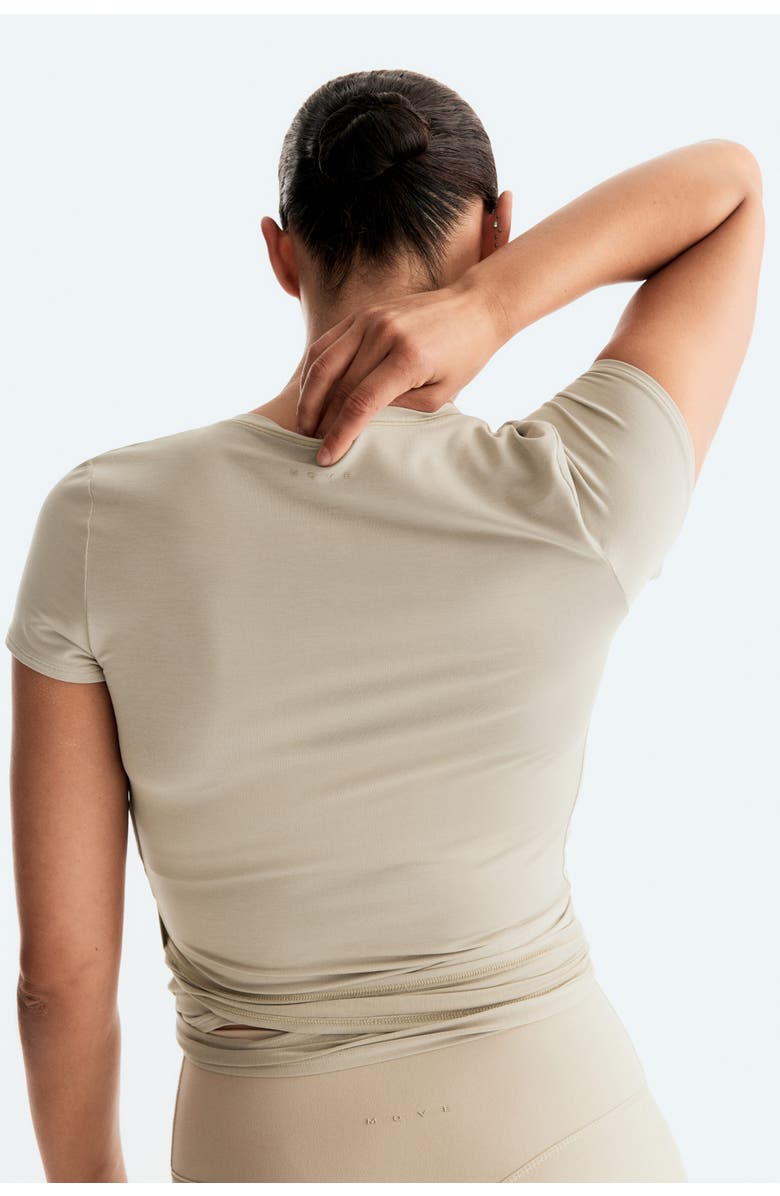 H&M Sports Wrap Top In Modal, Alternate, color, Sage Green