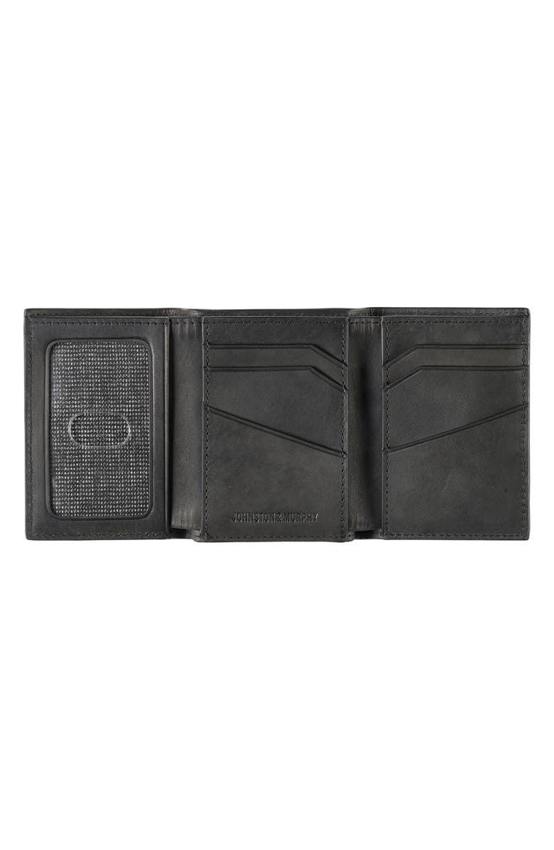 Johnston & Murphy Rhodes Leather Wallet, Alternate, color, Black Full Grain