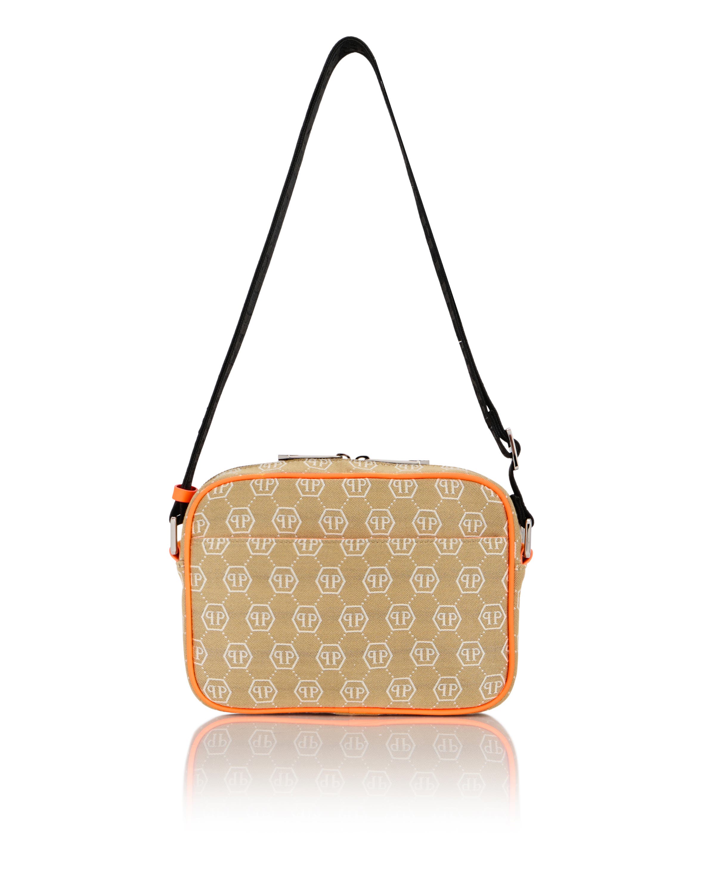 Belt Bag Jacquard Monogram Men, Alternate, color, beige/orange