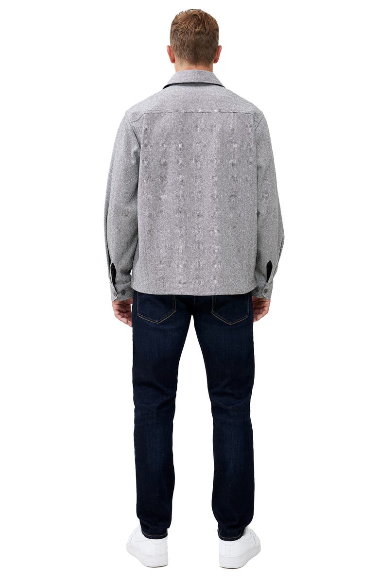French Connection Herringbone Button-Up Shirt Jacket, Alternate, color, 