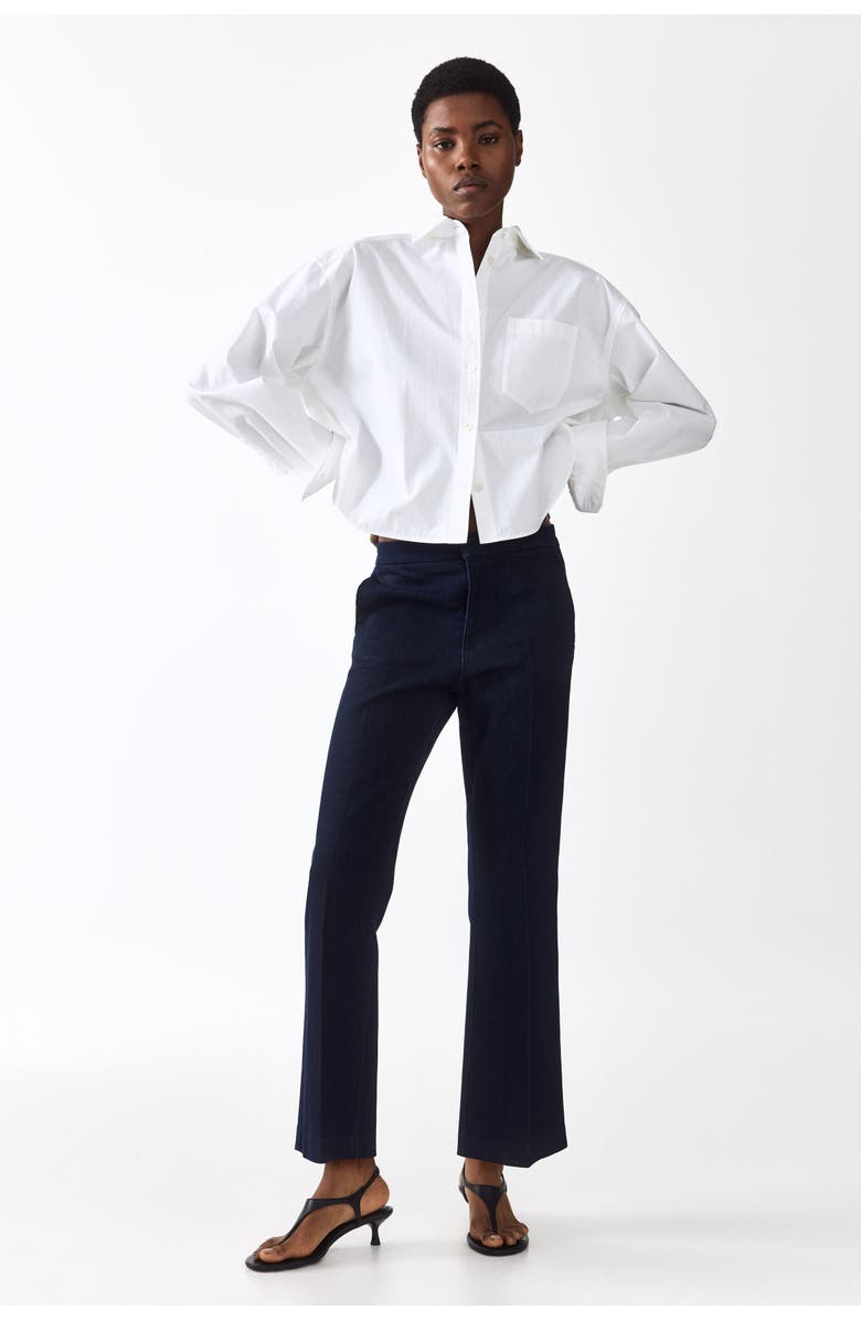 H&M Flared High Waist Ankle Jeans, Alternate, color, 