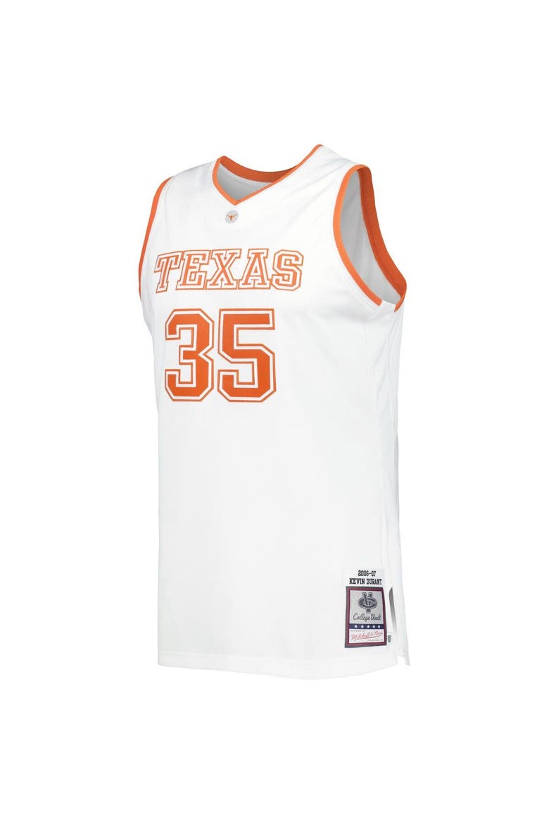 Men's Mitchell & Ness Kevin Durant White Texas Longhorns 2006/07 Throwback Jersey, Alternate, color, White
