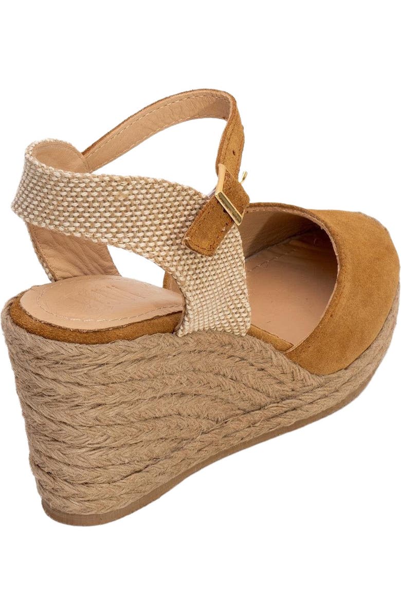 Forever & Always Shoes Sinta Suede Leather Platform Espadrille, Alternate, color, Light Brown Leather