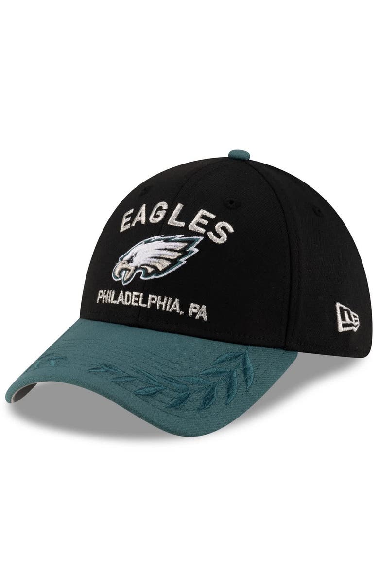 New Era Men's New Era Black/Midnight Green Philadelphia Eagles 2025 NFL Draft 39THIRTY Flex Hat, Alternate, color, Black