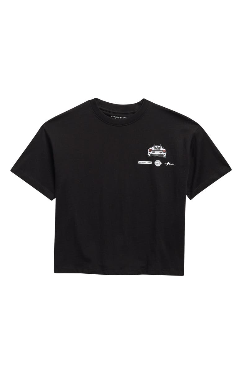 DENIM AND FLOWER Kids' Keep it Burning Graphic T-Shirt, Main, color, Black