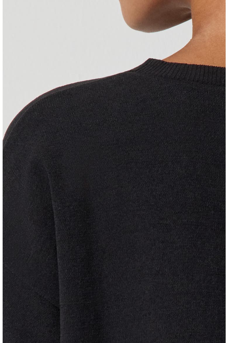 Relaxed Chenille Sweater, Alternate, color, BLACK
